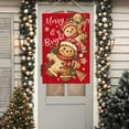 thumbnail image 4 of Christmas Gingerbread Man House Flag 28x40 Inch Double Sided Candy Cane Red Merry and Bright Holly Berries Large Garden Flag Winter Seasonal Holiday Yard Outdoor Outside Decoration, 4 of 6
