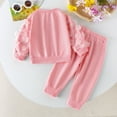 thumbnail image 4 of Zhuashum Baby Girl Outfitslong Sleeve Children Outfits Sweatsuits Set Cute Pullover Hoodies Sweatshirts Jogger Sweatpants Outfit Loungewear Pink 6-12 Months, 4 of 7