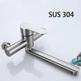 thumbnail image 4 of Exquisite Stainless Steel Kitchen Faucets Hot And Cold Wall Mounted Tap Mixer Extendable Sink Cranes Gourmet Rotary Single Lever Balcony_Perfect Gift, 4 of 5
