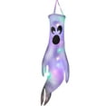 thumbnail image 2 of Halloween Hanging Windsocks Outdoor, 43'' Light Up Ghost Windsocks, Scary Halloween Decorations Decor Outdoor Indoor for Tree Party Yard Porch Home, 2 of 5