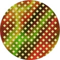 thumbnail image 1 of Ahgly Company Tapis Rond Lavable en Machine Intérieur Transitionnel Vert, 3 Pieds Rond, 1 of 7