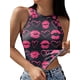 thumbnail image 2 of Txlixc Camisole sin mangas para mujeres recorta chalecos con estampado de patrón estético de moda y recorta chalecos de camuflaje de verano Txlixc moda, 2 of 9