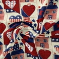 thumbnail image 7 of David Textiles, Inc. 22" x 18" 100% Cotton Americana Heart Precut Sewing & Craft Fabric, Red|Blue|Multi-color, 7 of 7