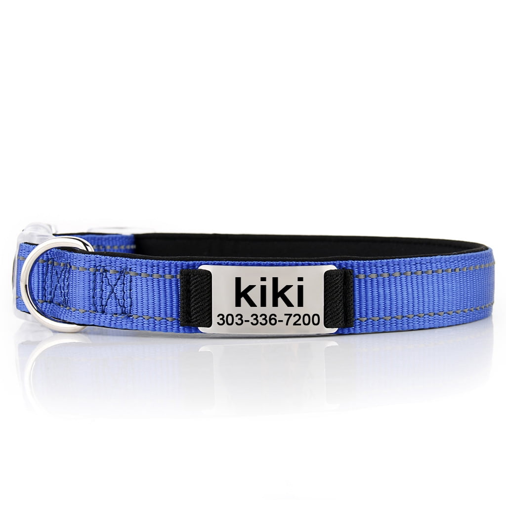 Lovefir Reflective Dog Collar for Medium Pets Blue Dog Collars for
