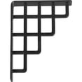 thumbnail image 6 of Ekena Millwork 1 1/2"W x 7 1/2"D x 10"H Diane Wrought Iron Bracket, (Single center brace), Powder Coated Black, 6 of 11