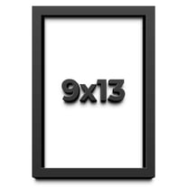 9x13 Shadow Box Frame Black | 1 inches Deep Real Wood Contemporary Shadowbox Display Frame | UV