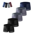 thumbnail image 2 of successthop Plus Size Silk Underwear Men 5 Pack Cool Comfortable Lightweight Breathable Solid Boxer Brief Multiple Pack, 2 of 3