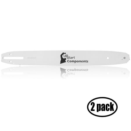 

2 Pack Replacement 16 Single Rivet Chainsaw Guide Bar for Makita DCS341 Chainsaw (16 Length 3/8 Pitch 0.050 Gauge 56 Drive Links 7 Sprocket Nose Tooth)