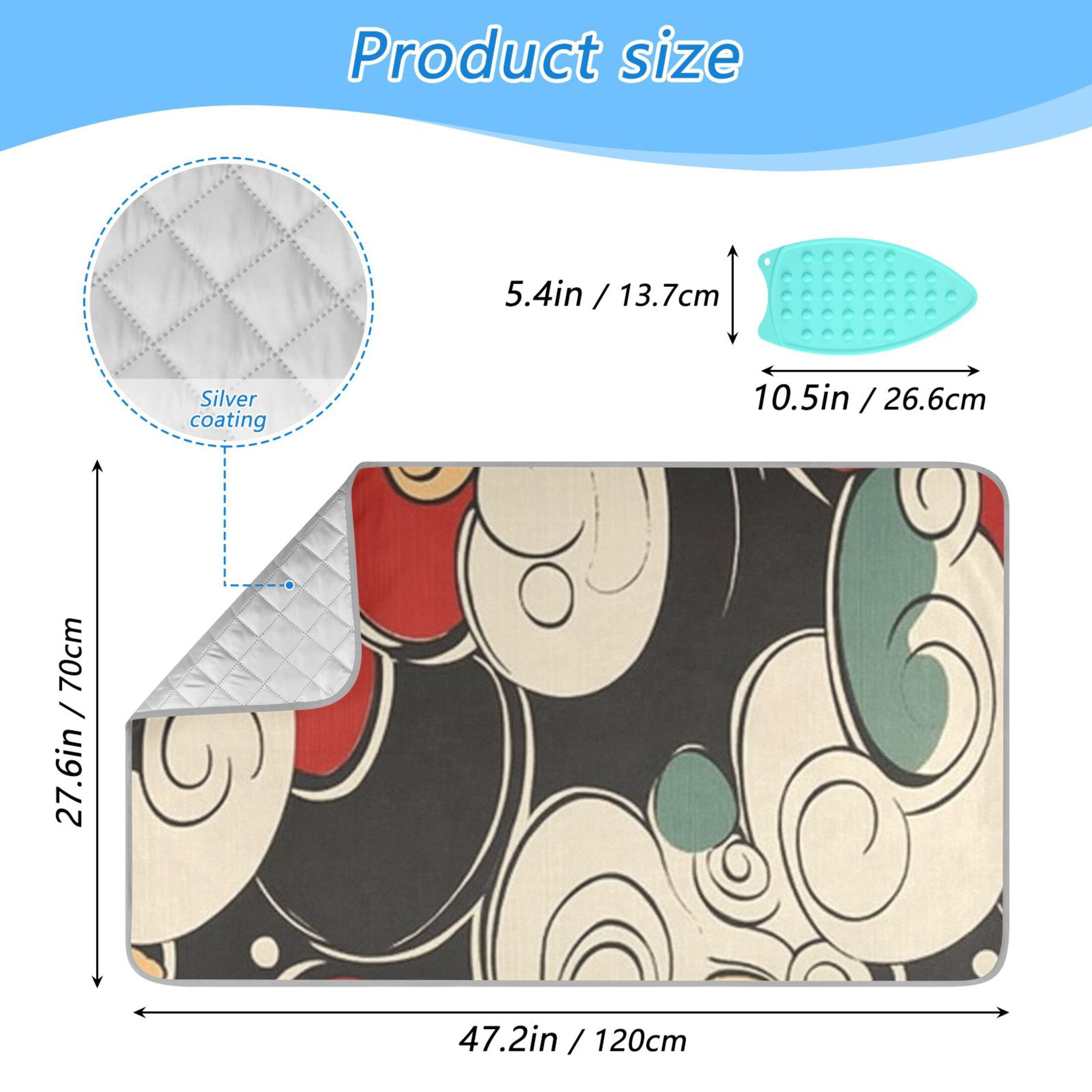 Abstract Clouds Ironing Mat Blanket for Table Top Travel Portable Ironing Board Pad 47.2x27.6 Inch