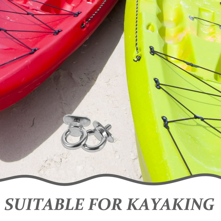 4 Golfari In Acciaio Inox 316 Per Kayak | Anelli Fissaggio Per Corde Elastiche | Occhielli Da Binario