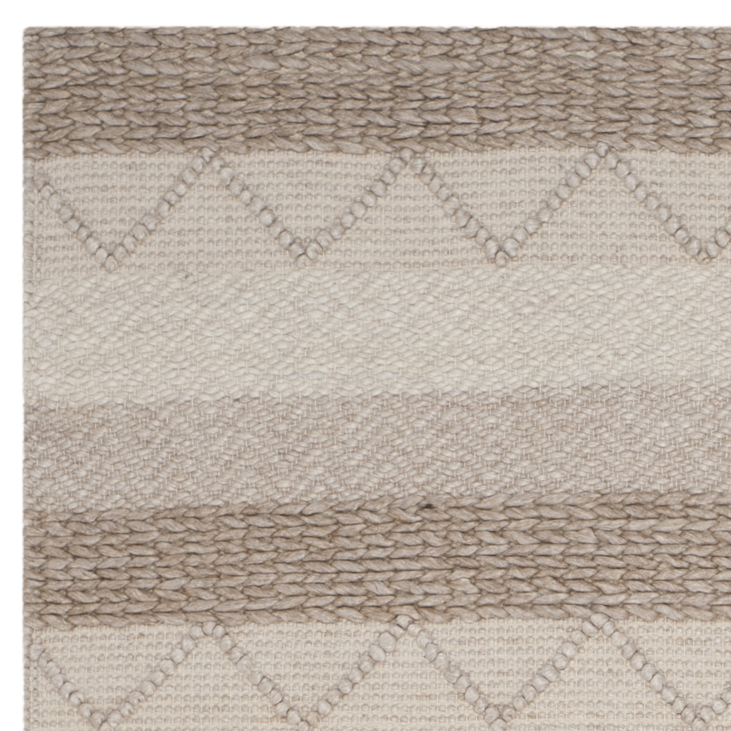 SAFAVIEH Natura Dahila Geometric Braided Wool Area Rug, Beige, 6' x 6' Square