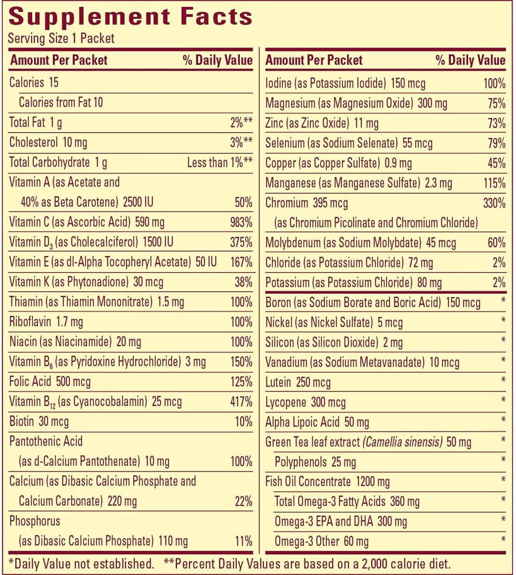 Nature Made Daily Diabetes Health Pack, 60 Packets