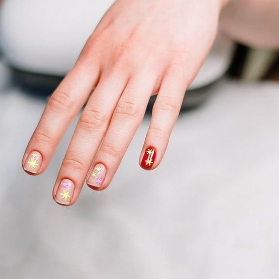 Luxshiny Manicure Paillette Snowflakes Assorted Colors for Nail Art Decoration and Supplies