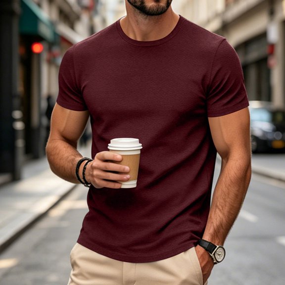 Dresfit Shirts for Men Short Sleeve Crew Neck Workout Shirts Summer 2026 Cooling Gym Basic Tees Breathable Lightweight Muscle Fit T Shirts 2XL