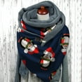 thumbnail image 1 of Bufandas con botones para mujer, Foulard para mujer, forro polar cálido con estampado navideño, bufanda con hebilla triangular, guantes para el cuello, bufandas suaves, chales, 1 of 4