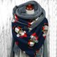 thumbnail image 4 of Bufandas con botones para mujer, Foulard para mujer, forro polar cálido con estampado navideño, bufanda con hebilla triangular, guantes para el cuello, bufandas suaves, chales, 4 of 5