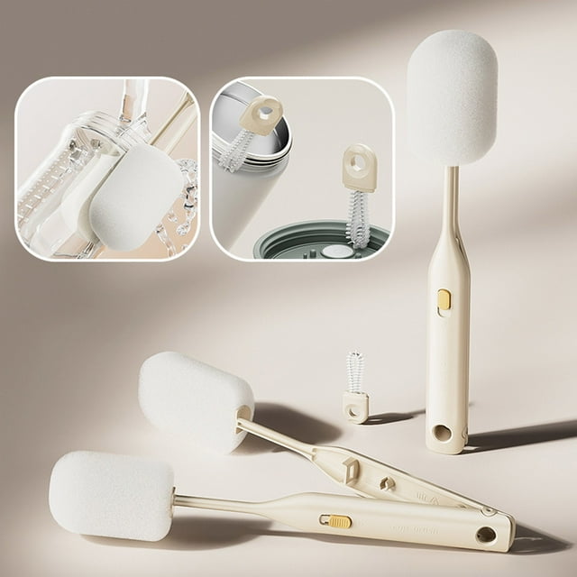 Sponge Head Clip Cleaning Cup Brush Long Handle Insulated Cup Brush