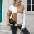 thumbnail image 5 of TIANEK Womens Sweaters,Women's Clothing Design Checkerboard Plaid Sweater Women's Loose Autumn And Winter Long-sleeved European And American Knitted Sweaters New, 5 of 5