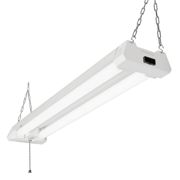 Maxxima 2ft. Utility Led Shop Light Fixture, Linkable, Frosted Lens 5000K Daylight 2000 Lumens