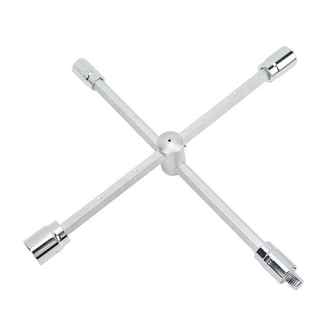 Llave plegable, llave de cruz de 1/2 pulg., 4 llaves de cruz ajustables, llave de tuercas universal, la mejor en su clase