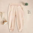 thumbnail image 2 of KPOPLK Boy's Cotton Solid color Sweatpants Sports Pants for Children(5-6 Years,F41-Beige), 2 of 4