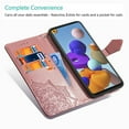 thumbnail image 3 of Galaxy A21s Case, Dteck ShockProof Premium PU leather Magnetic Flip wallet Case with Kickstand and Flip Cover For Samsung Galaxy A21s SM-A217, Rosegold, 3 of 8