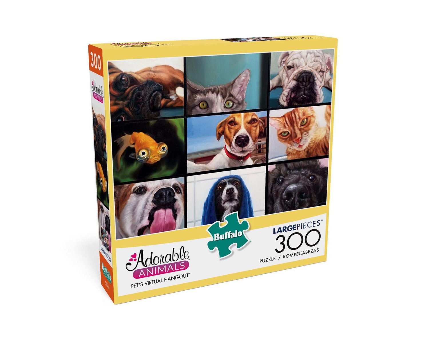 Buffalo Games - Adorable Animals - Pet's Virtual Hangout - 300 Piece Jigsaw Puzzle