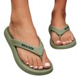 thumbnail image 1 of Women's Lightweight Flip Flops Open Toe Non Slip Shower Sandals Soft Soles Quick Drying Slides for Pool Beach Green Size 7, 1 of 6
