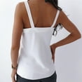 thumbnail image 3 of Prolriy Tank Top for Women Casual Tank Top V Neck Sleeveless Top Solid Color Vest Pullover Shirt Fashion Tunic Tank Top Summer Tops Womens Tops White L, 3 of 7