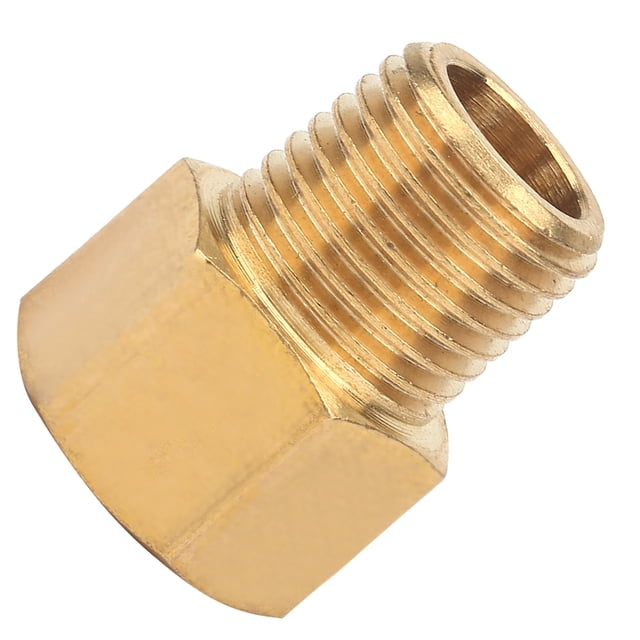Adaptador de tubería de Latón Adaptador Agua de de Aceite de Gas, 1/4 BSPT Macho A 3/8 NPT Femenino, Hecho de Latón de