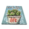 thumbnail image 2 of 12x16 inch Garden Decorative Painting&nbsp;Canvas Cactus Potted Plant 'Fresh Life' Slogan,Rustic Villa Yard Garden,Studio,Bedroom Wall Decor Art Poster,Modern Style Cactus Potted Plant Paintings, 2 of 6