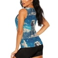 thumbnail image 3 of Fotbe Starry Sky Cloud Bulldog Womens Loose Fit Casual Flowy Slim-Fit Tank Tops Athletic Round Neck Trendy Sleeveless Summer Tops for Gym and Yoga-Large, 3 of 7