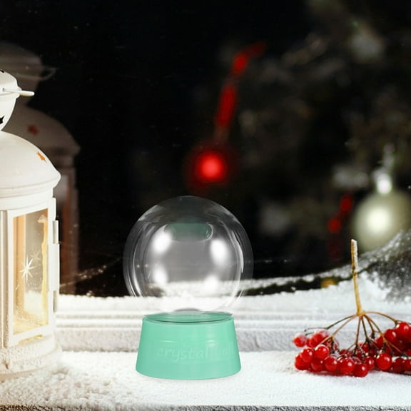 Milisten 6Pcs Fillable Clear Plastic Snow Globes for Snowglobe Making and Decoration