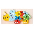 thumbnail image 1 of Wooden Early Learning 3D Puzzle Blocks Animal And Transportation Recognition Building Set For, 1 of 8