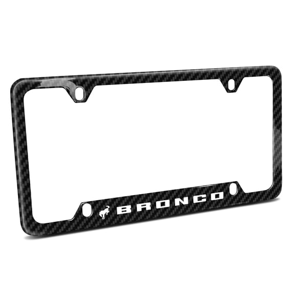iPick Image for Ford Bronco Black Real Carbon Fiber 50 States License Plate Frame, Official Licensed