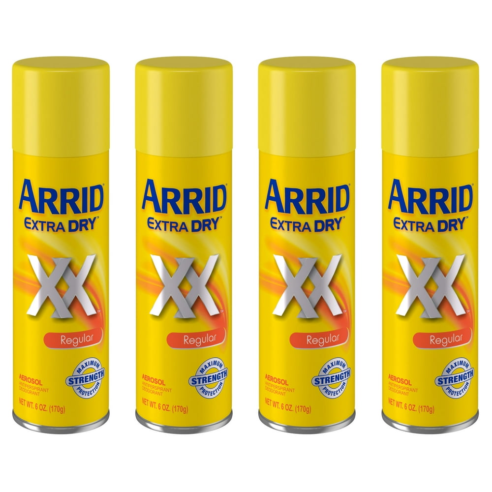 ARRID Extra Dry AntiPerspirant Deodorant Spray Regular 6 oz (Pack of 4