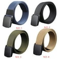 thumbnail image 4 of Men Solid Color Steel Buckle Nylon Woven Inner Belts Hypoallergenic Adjustable Waist Band, 4 of 9