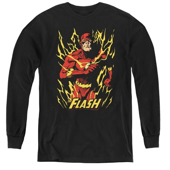 Jla - Flash Flare - Youth Long Sleeve Shirt - Small