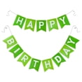 thumbnail image 1 of Banner de cumpleaños Hirbisnis verde como telón de fondo colgante, 13 unidades, 1 of 8