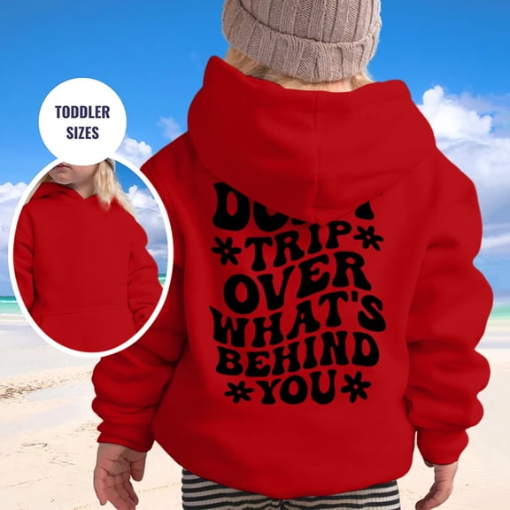 Baby Boys Girls Hoodie Sweater Shirt Graphic Letter Print Long Sleeve Cotton Tops Warm Casual Hooded Sweatshirt Fall Winter Coat Outerwear for New Years Gifts 7T