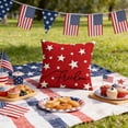 thumbnail image 4 of Beautynvta 4th of July Pillow Covers, 18x18 Inch, Red White Stars Patriotic Throw Pillow Covers, Independence Day Memorial Day Cushion Case for Sofa Couch, 4 of 6