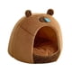 thumbnail image 5 of Nido para gatos semicerrado, caseta para perros, forma de kapibala, artículos para perros, perrera extraíble, suelo cálido antideslizante, cueva para L, 5 of 9
