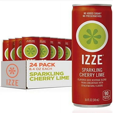 IZZE Sparkling Juice, Cherry Lime, 8.4 fl oz (24 Pack)