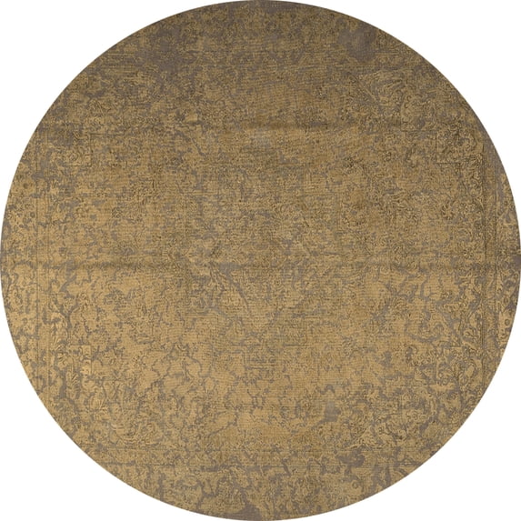 Ahgly Company Indoor Round Persian Brown Bohemian Area Rugs, 3' Round