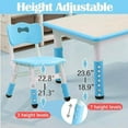 thumbnail image 4 of Dragonpad USA Kids Adjustable Activity Table and Chair Set 7-Piece Non-Slip Legs, Blue, 4 of 7