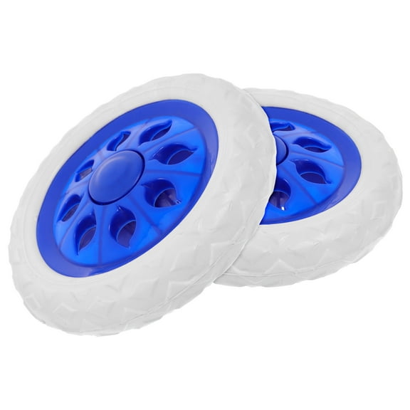 HONMEET Caster Wheels Pu Blue 2Pcs 6.3X6.3X1.4In