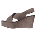 thumbnail image 4 of Womens STEVEN by Steve Madden Genesis Wedge Criss-Cross Sandals, Taupe, 9.5 US, 4 of 6