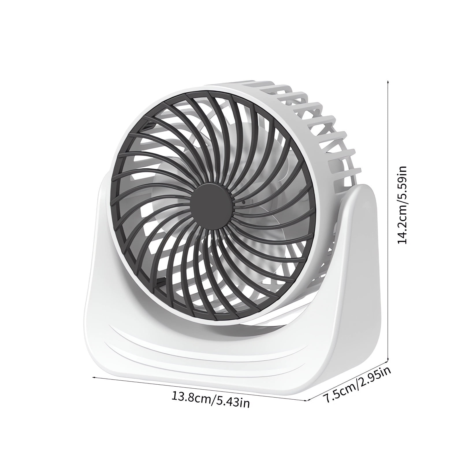 Specollect 4Pcs USB Desk Fan,Home Circulation Fan,Small But Powerful,Personal Portable Quiet 3 Speeds,Adjustable Mini Table Desktop fan for Cooling Home Office Car Summer Travel Gifts 14.2x13.8x7.5cm