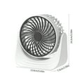 thumbnail image 3 of CASAFUN Silent Small Desk Fan, Circulation Fans with 3 Speeds Strong Airflow, USB Charging 180 °Rotate, Personal Table Fan for Home,Office, Bedroom, 3 of 9