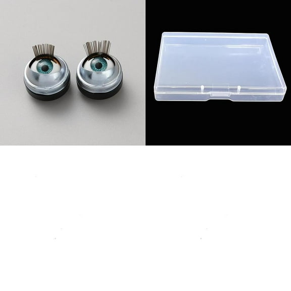 10 Pairs Iron & Plastic Blinkable Craft Eye for DIY Doll Toys Puppet Plush Animal Making Cadet Blue 16x13mm